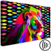 Canvas Print Rainbow Lion (1-part) Wide - Colorful Animal in Pop Art Style 108226 additionalThumb 6