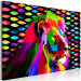 Canvas Print Rainbow Lion (1-part) Wide - Colorful Animal in Pop Art Style 108226 additionalThumb 2