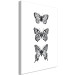 Canvas Three Butterflies (1 Part) Vertical 116926 additionalThumb 2