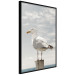 Wall Poster Seagull - water bird sitting on a pier with sea and cloudy sky in the background 117026 additionalThumb 12