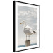 Wall Poster Seagull - water bird sitting on a pier with sea and cloudy sky in the background 117026 additionalThumb 13