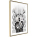 Wall Poster Hern - black and white abstraction with deer figure and stairs in the background 117226 additionalThumb 8