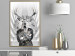 Wall Poster Hern - black and white abstraction with deer figure and stairs in the background 117226 additionalThumb 6