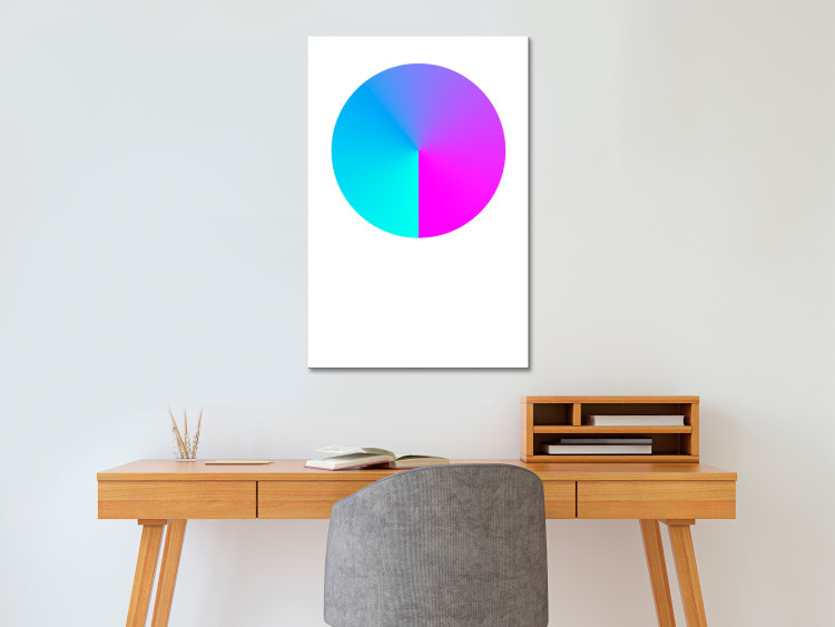 Canvas Print Gradient cirlcle - a colourful geometric figure on a white background 117626 additionalImage 3