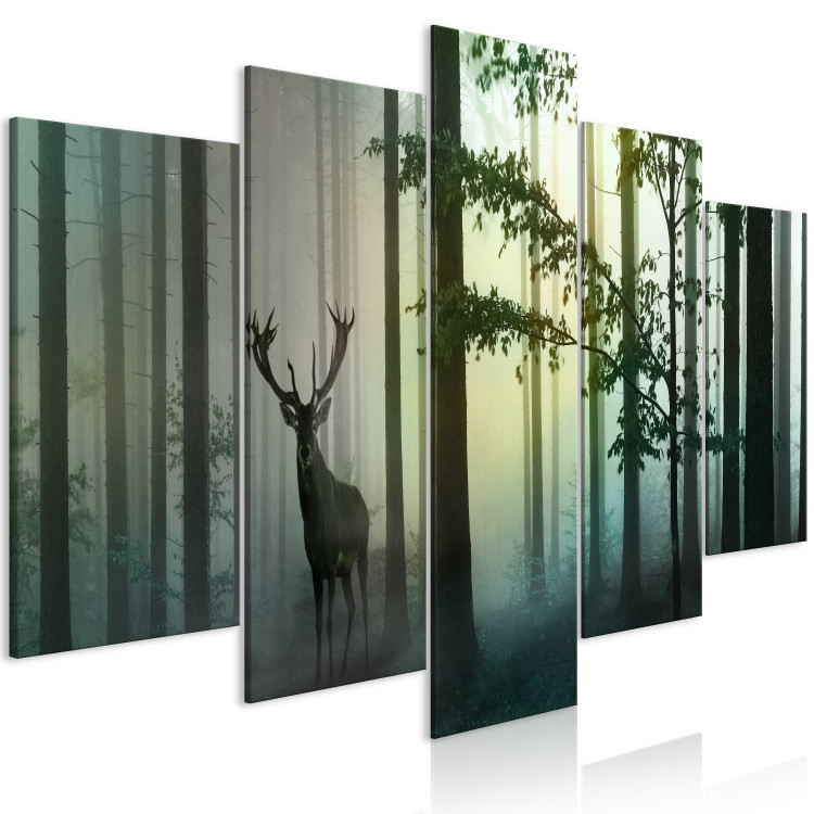 Canvas Print Morning (5 Parts) Wide Green 118926 additionalImage 2