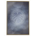 Poster Extraordinary Monstera - monstera leaf in a circle on a blue texture 122626 additionalThumb 26