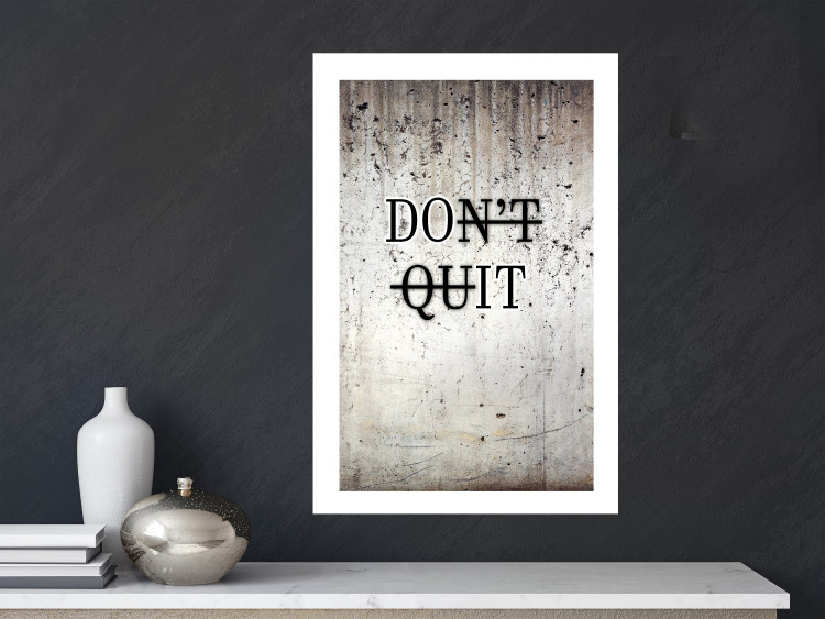 Wall Poster Don't Quit - black English texts on a concrete texture background 122826 additionalImage 4