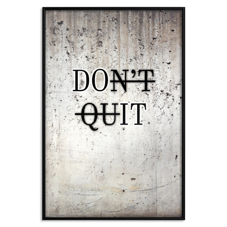 Wall Poster Don't Quit - black English texts on a concrete texture background 122826 additionalImage 18