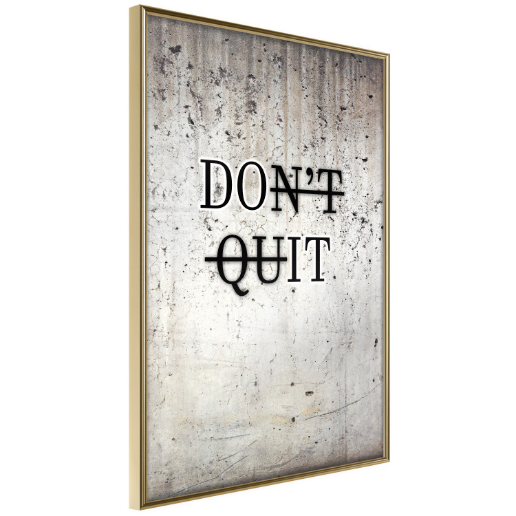 Wall Poster Don't Quit - black English texts on a concrete texture background 122826 additionalImage 14