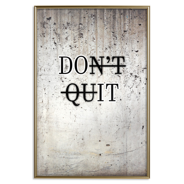 Wall Poster Don't Quit - black English texts on a concrete texture background 122826 additionalImage 20