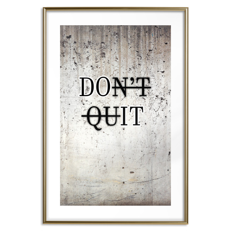 Wall Poster Don't Quit - black English texts on a concrete texture background 122826 additionalImage 14