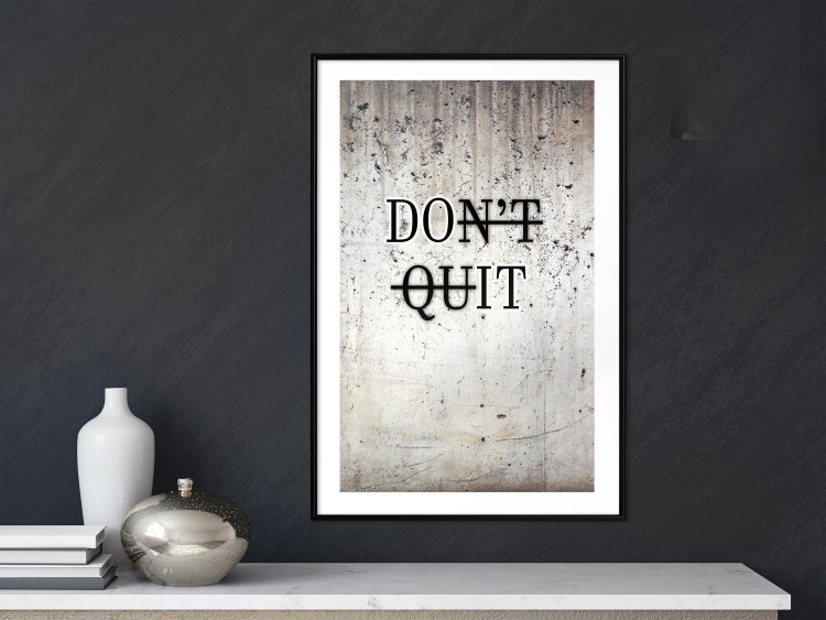 Wall Poster Don't Quit - black English texts on a concrete texture background 122826 additionalImage 6