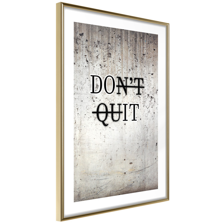 Wall Poster Don't Quit - black English texts on a concrete texture background 122826 additionalImage 8