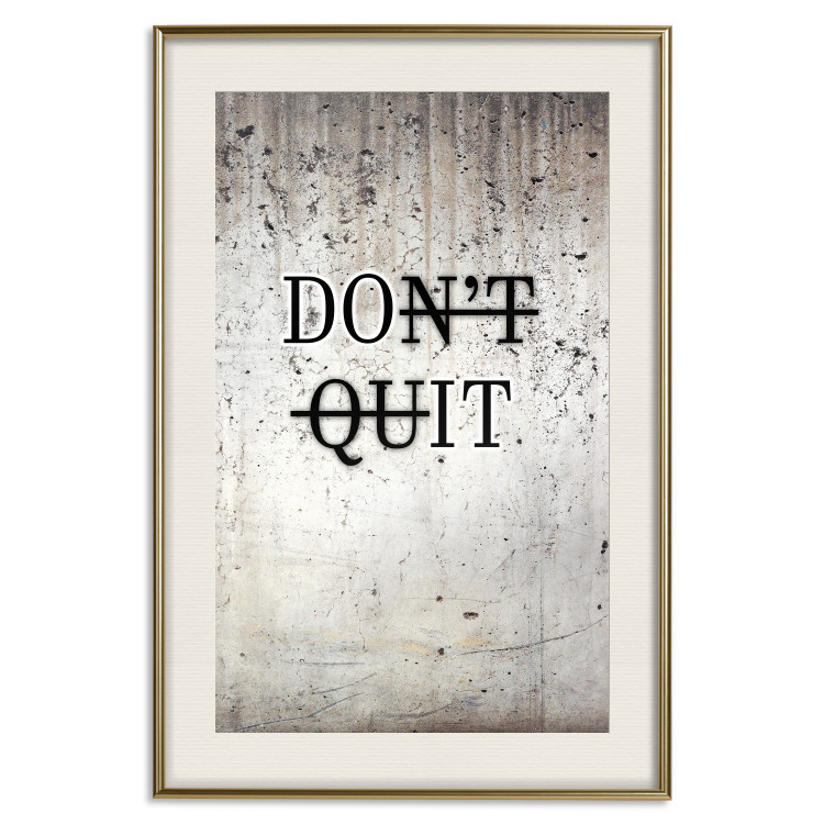 Wall Poster Don't Quit - black English texts on a concrete texture background 122826 additionalImage 19