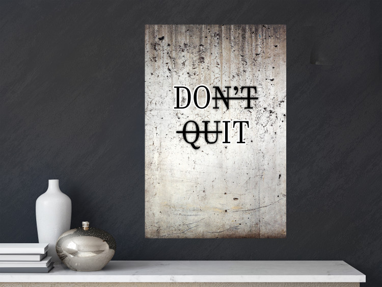 Wall Poster Don't Quit - black English texts on a concrete texture background 122826 additionalImage 23