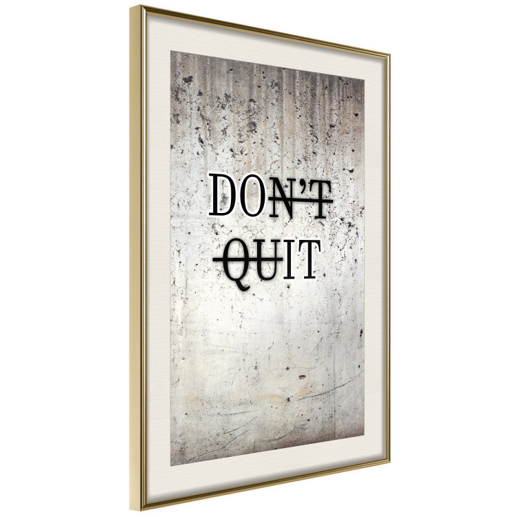 Wall Poster Don't Quit - black English texts on a concrete texture background 122826 additionalImage 2