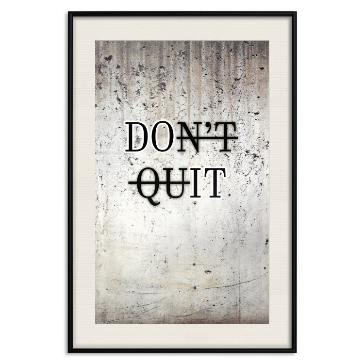 Wall Poster Don't Quit - black English texts on a concrete texture background 122826 additionalImage 18