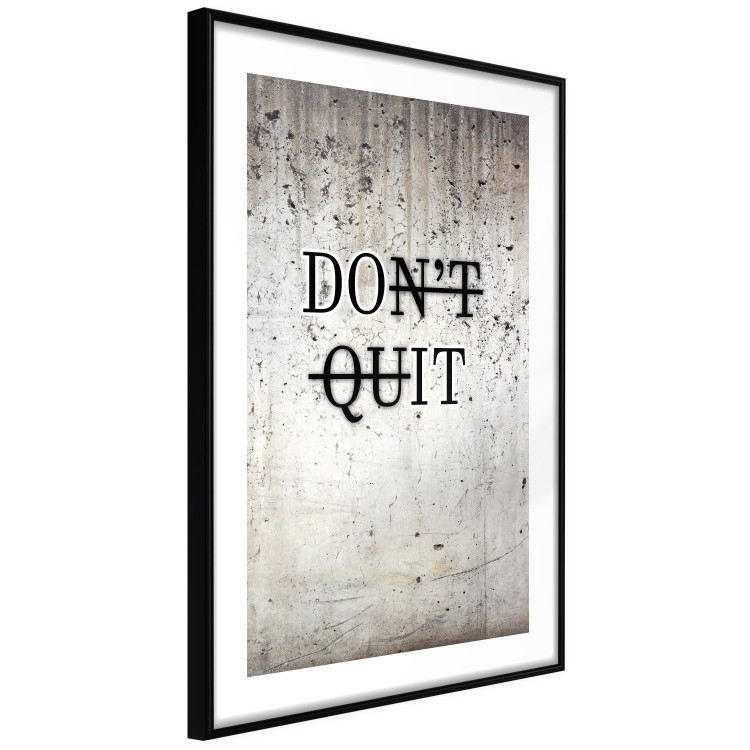 Wall Poster Don't Quit - black English texts on a concrete texture background 122826 additionalImage 11