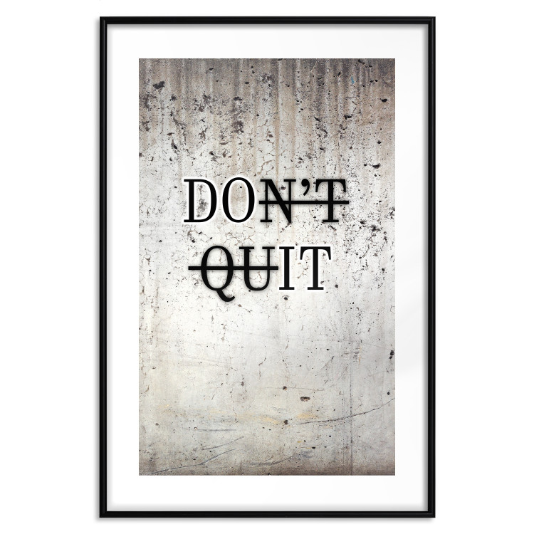 Wall Poster Don't Quit - black English texts on a concrete texture background 122826 additionalImage 17