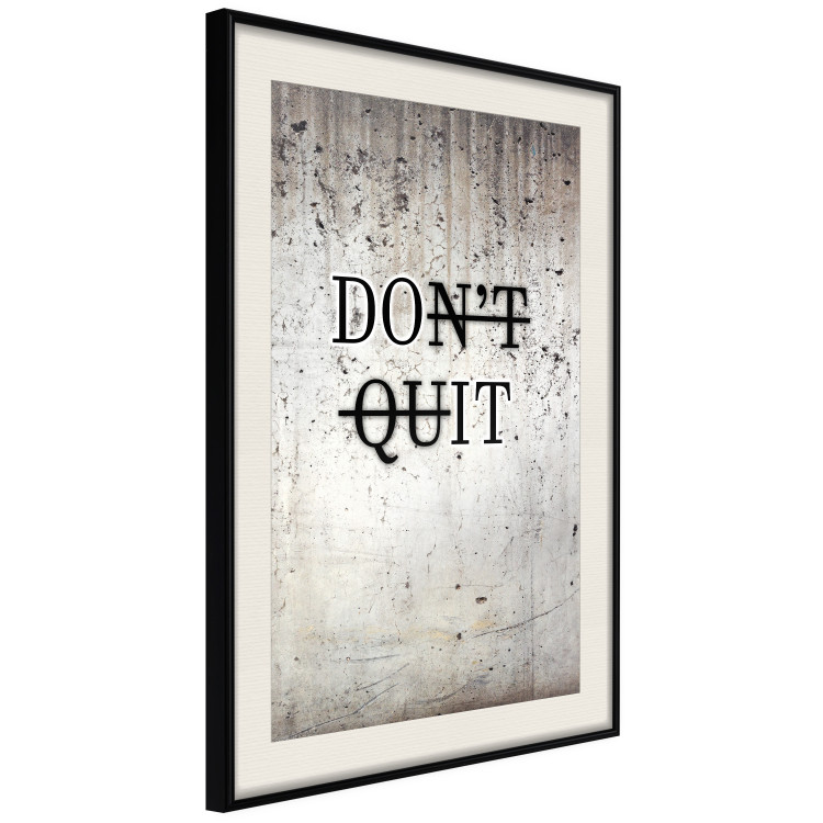 Wall Poster Don't Quit - black English texts on a concrete texture background 122826 additionalImage 3