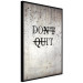 Wall Poster Don't Quit - black English texts on a concrete texture background 122826 additionalThumb 10