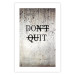 Wall Poster Don't Quit - black English texts on a concrete texture background 122826 additionalThumb 19