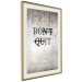 Wall Poster Don't Quit - black English texts on a concrete texture background 122826 additionalThumb 2