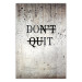 Wall Poster Don't Quit - black English texts on a concrete texture background 122826