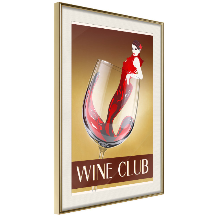 Wall Poster Wine Club - English captions and woman resembling red wine 123626 additionalImage 4