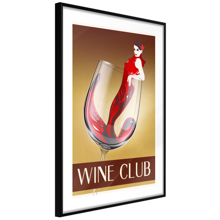 Wall Poster Wine Club - English captions and woman resembling red wine 123626 additionalImage 2