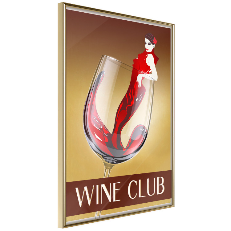 Wall Poster Wine Club - English captions and woman resembling red wine 123626 additionalImage 5