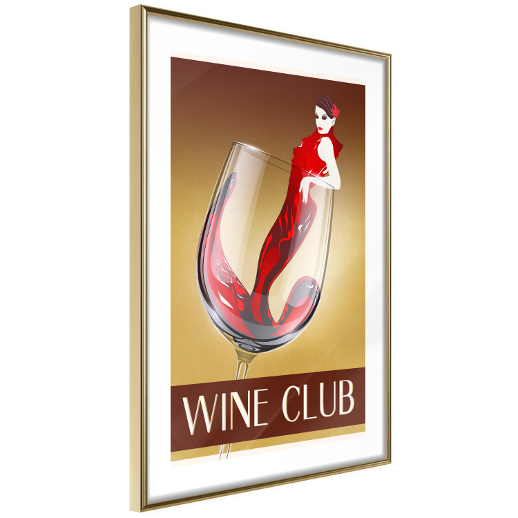 Wall Poster Wine Club - English captions and woman resembling red wine 123626 additionalImage 3