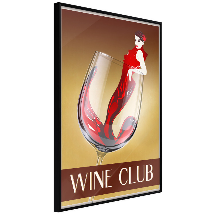 Wall Poster Wine Club - English captions and woman resembling red wine 123626 additionalImage 8