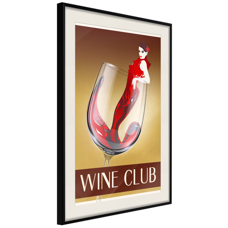 Wall Poster Wine Club - English captions and woman resembling red wine 123626 additionalImage 3