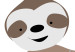 Canvas Art Print Happy Sloth (1 Part) Vertical 123726 additionalThumb 5