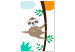 Canvas Art Print Happy Sloth (1 Part) Vertical 123726