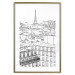 Poster Paris Sketch - black and white city architecture with Eiffel Tower in background 123826 additionalThumb 13
