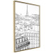 Poster Paris Sketch - black and white city architecture with Eiffel Tower in background 123826 additionalThumb 11