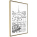 Poster Paris Sketch - black and white city architecture with Eiffel Tower in background 123826 additionalThumb 5