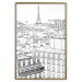 Poster Paris Sketch - black and white city architecture with Eiffel Tower in background 123826 additionalThumb 15