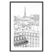 Poster Paris Sketch - black and white city architecture with Eiffel Tower in background 123826 additionalThumb 14
