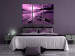 Canvas Art Print Purple sunset - triptych with beach, sea and mountains in background 125026 additionalThumb 3