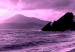 Canvas Art Print Purple sunset - triptych with beach, sea and mountains in background 125026 additionalThumb 4