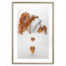 Wall Poster Copper and Plaster - abstract white composition with copper plants 126226 additionalThumb 16