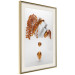 Wall Poster Copper and Plaster - abstract white composition with copper plants 126226 additionalThumb 4