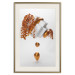 Wall Poster Copper and Plaster - abstract white composition with copper plants 126226 additionalThumb 19