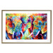 Poster Elephant Pair - abstract animals on a colorful background in a watercolor style 127326 additionalThumb 16