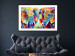 Poster Elephant Pair - abstract animals on a colorful background in a watercolor style 127326 additionalThumb 23