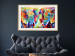 Poster Elephant Pair - abstract animals on a colorful background in a watercolor style 127326 additionalThumb 22