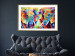 Poster Elephant Pair - abstract animals on a colorful background in a watercolor style 127326 additionalThumb 13